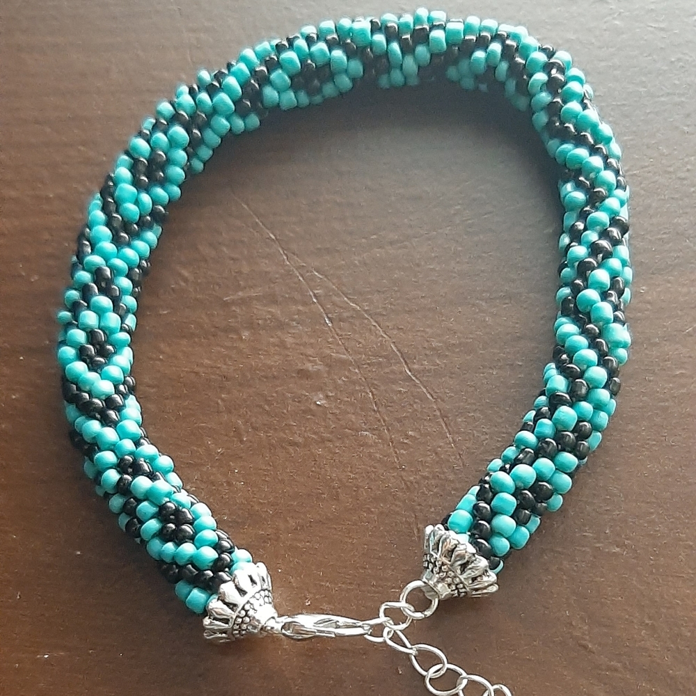 Handmade Crochet Beaded Bracelet